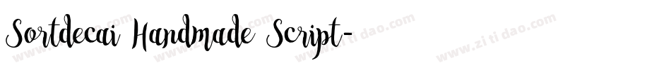Sortdecai Handmade Script字体转换